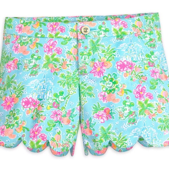 NWT Lilly Pulitzer x Disney Parks Buttercup Scalloped Shorts